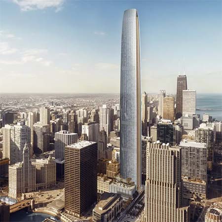Rending of Tribune Tower addition