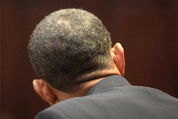 Obama's gray hair
