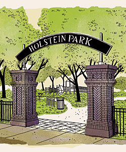 Illustration of Holstein Park by Ian Dingman
