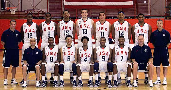 Jahlil with his USA team.