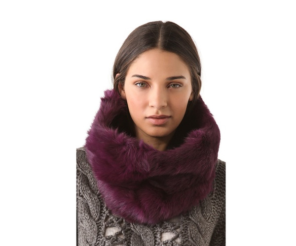 Diane Rabbit Fur Scarf