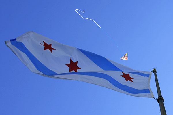 Chicago Vertical Flag T-Shirt