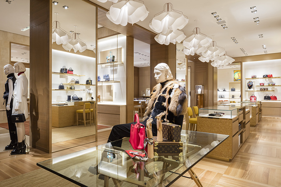 Louis Vuitton Wooden Trunks and Bags Flagship Window Display