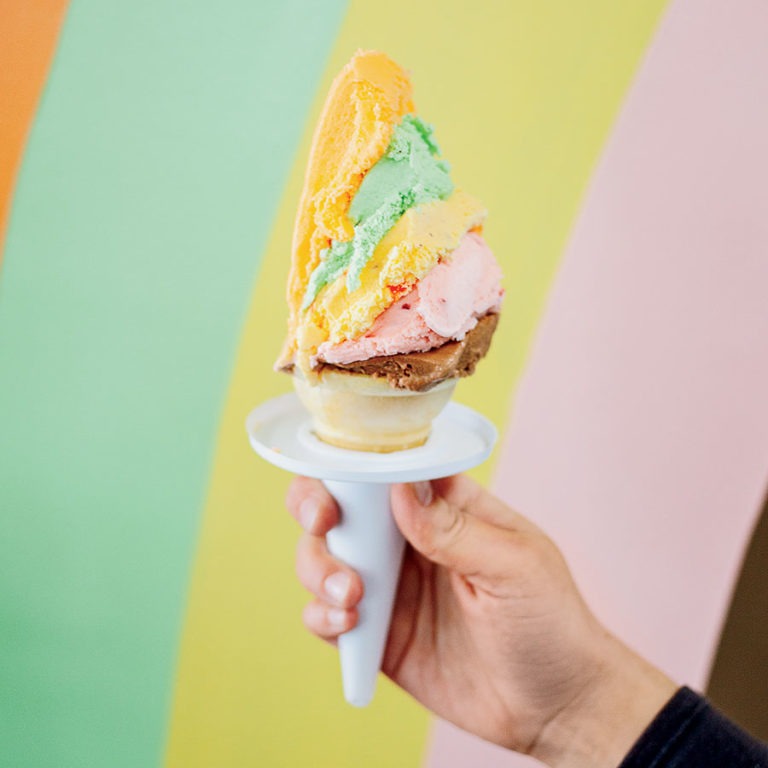 Rainbow Cone At The Original Rainbow Cone Chicago Magazine   CIE Rainbow Cone The Original Rainbow Cone 768x768 