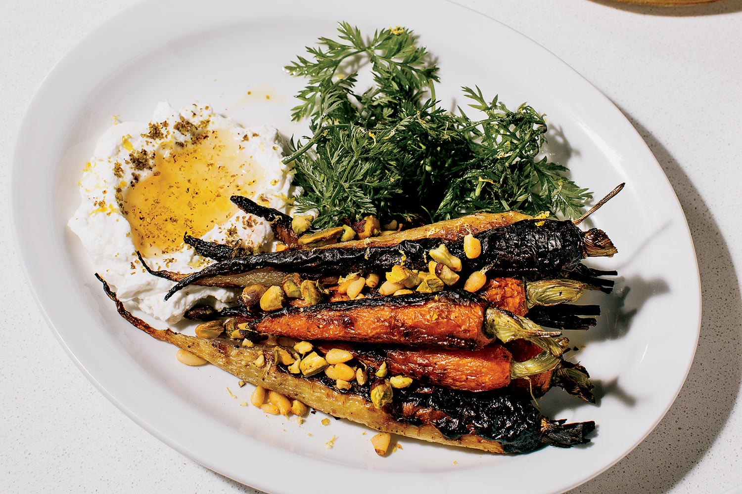 Sticky Za'atar Carrots with Spicy Dukkah & Labneh - Zena's Kitchen