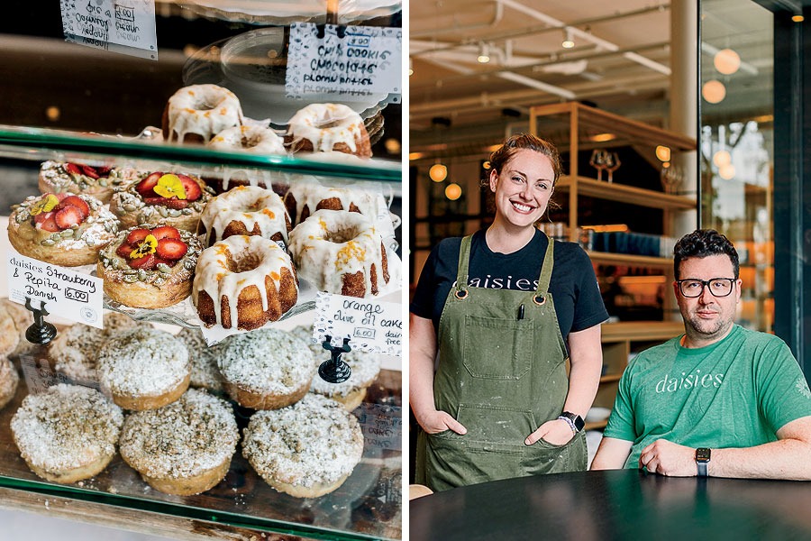 Pastries from Daisies; Leigh Omilinsky and Joe Frillman