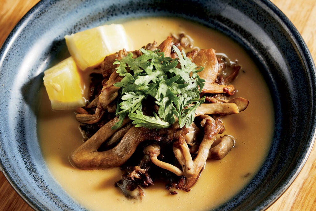 Pan-seared mushrooms with miso butter