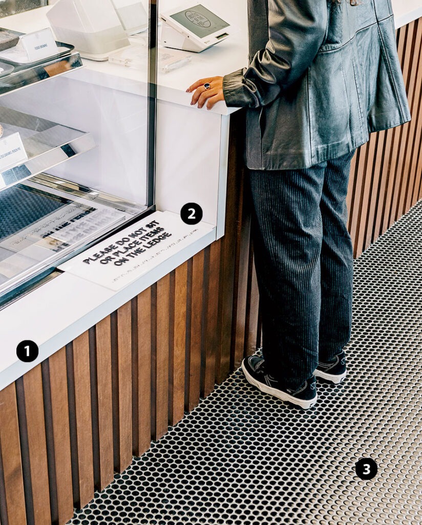 The front counter at Justice of the Pies