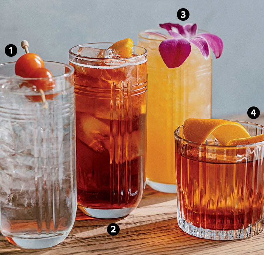 Slim Aarons, Americano, Canary Islands, and Mezcal Negroni from Cara Cara Club