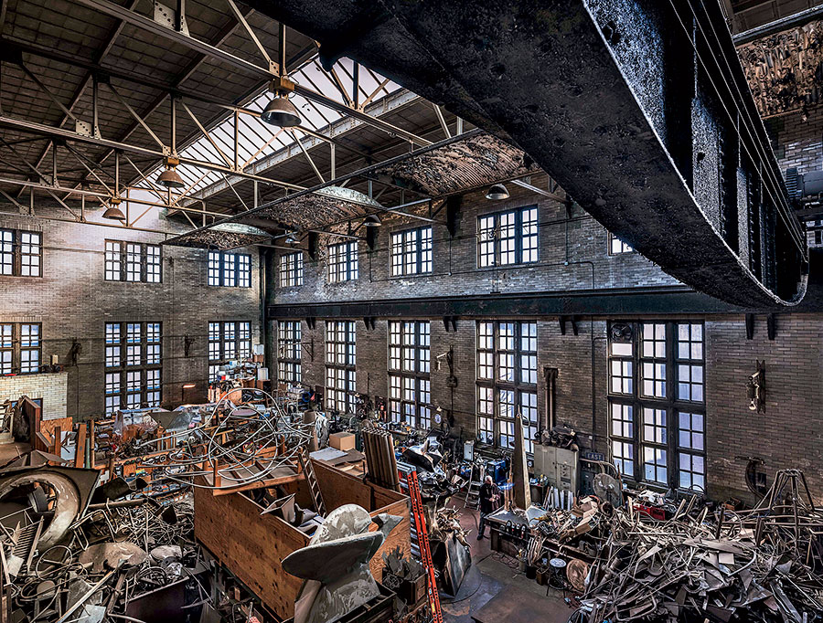 Ballogg's shot of late sculptor Richard Hunt's studio