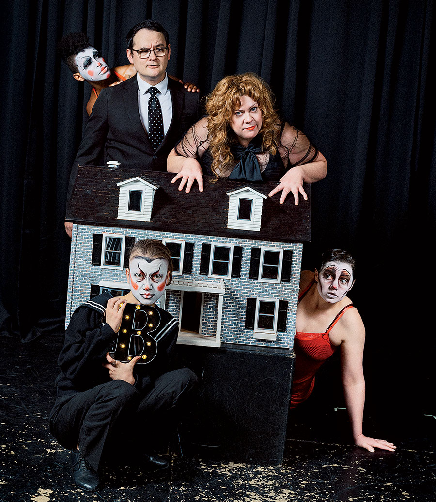 Bazuka Joe and Jennifer Friedrich and cast members of ‘The Uncanny Attic’