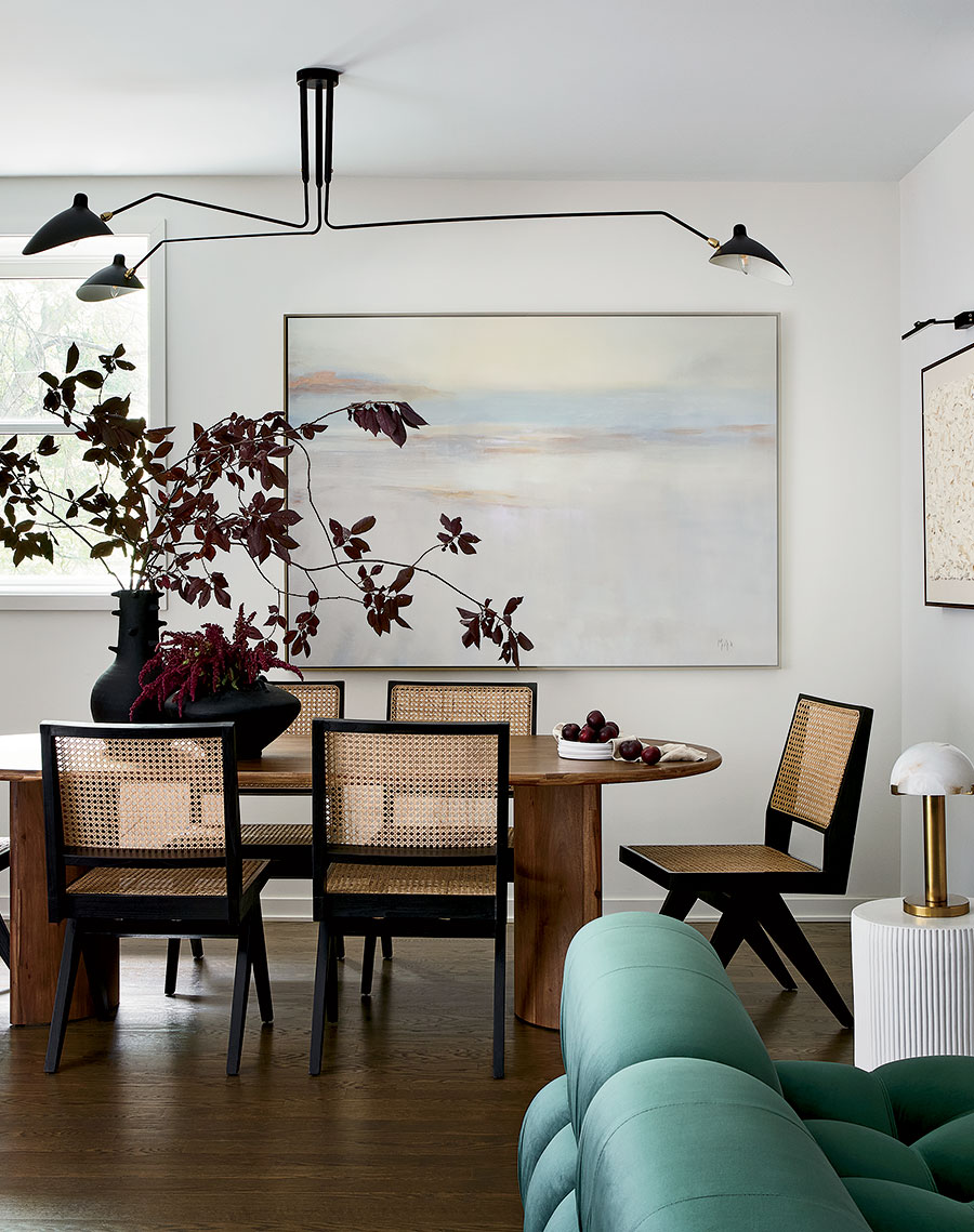 The dining area in the West Town home