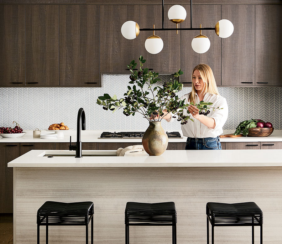 The kitchen in the West Town home