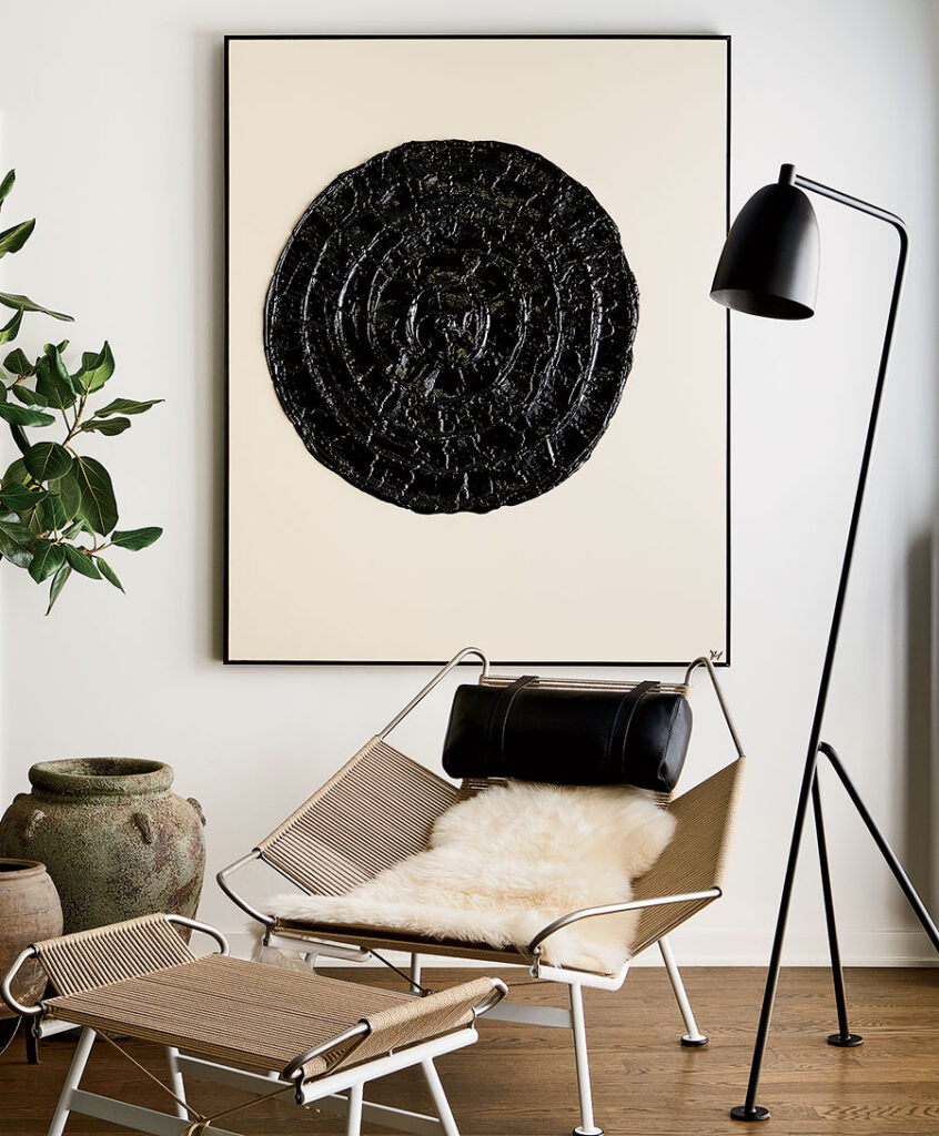 The reading nook in the West Town home